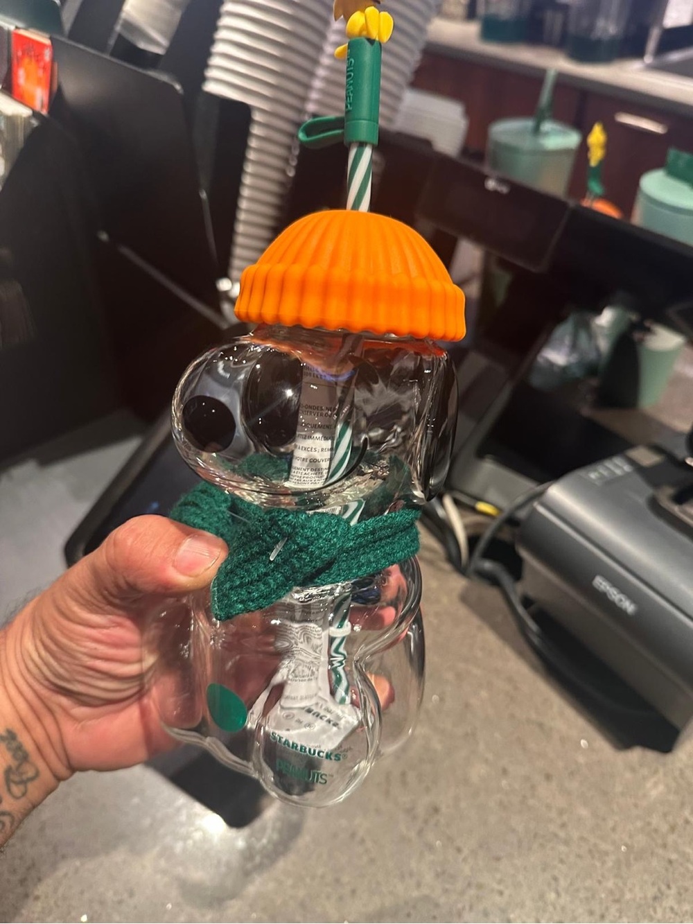 Snoopy x Starbucks Glass Cup